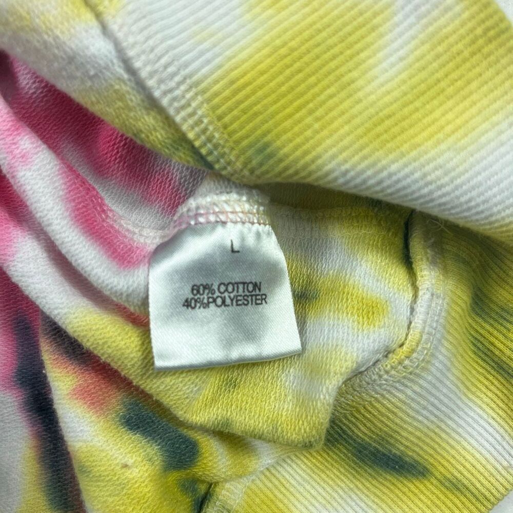 Jane And Delancey Tie Dye Sweatshirt Starburst Colorful Hippie Retro Pullover L - Picture 8 of 10